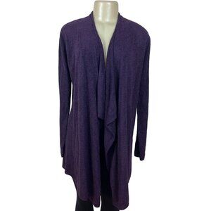 Barefoot Dreams Womens Open Front Cardigan Bamboo Chic Lite Purple Sz S/M - New